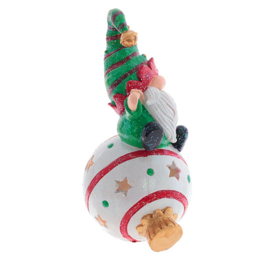 Новинка Фигурка декоративная "Гном" с подсветкой (LR44 2 шт), L10 W9 H18 см, 2в.