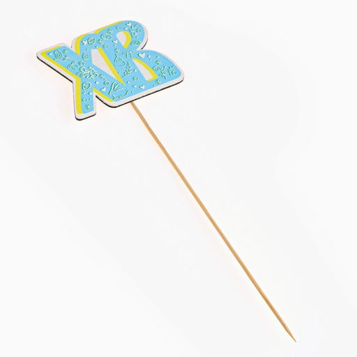 Топпер деревянный ХВ, 8,6х28 см, голубой - Дарим красиво фото 3