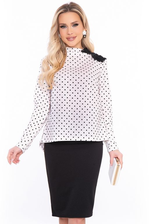 Костюм с юбкой Классика жанра (горох) К3049 - Lt collection фото 2