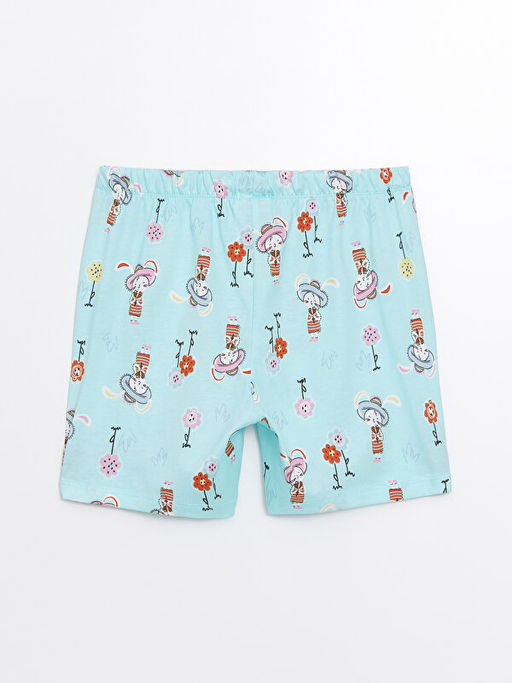 Beli Lastikli Bask?l? K?z ?ocuk Pijama ?ort - Waikiki фото 2