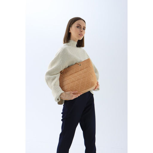 Сумка-шопер на молнии, цвет бежевый - Simaland фото 4