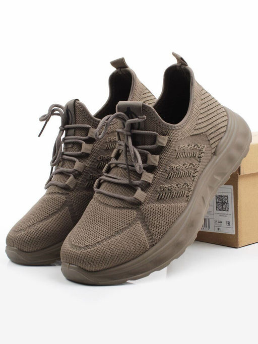 03-TEX-D01-06 KHAKI Кроссовки летние мужские (текстиль)