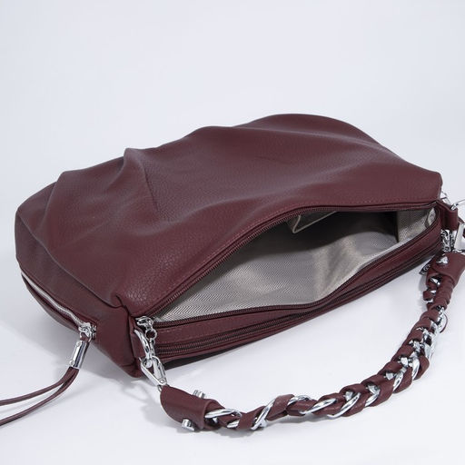 Сумка-мешок на молнии, цвет бордовый - Simaland фото 7