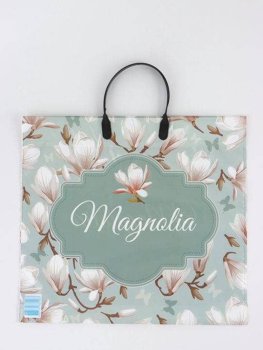 Цена за 10 шт. Пакет «Магнолия», полиэтиленовый с пластиковой ручкой, 38×34 + 3 см, 90 мкм