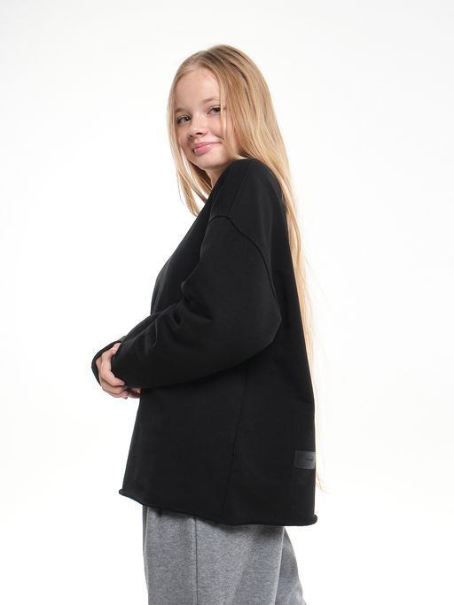 Толстовка для девочки 22-2019 черный - Mini maxi фото 13