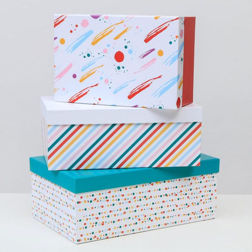 Набор коробок подарочных 15 в 1 Поздравляю!, 12 х 7 х 4 см - 46,6 х 35,2 х 17.5 см - Дарите счастье фото 4