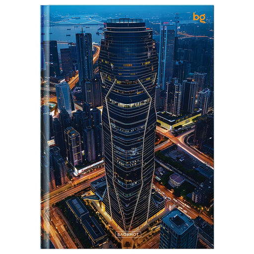 Бизнес-блокнот А4 160л. "Небоскреб" ("BG", ББ4т160_лг 09856) глянцевая ламинация