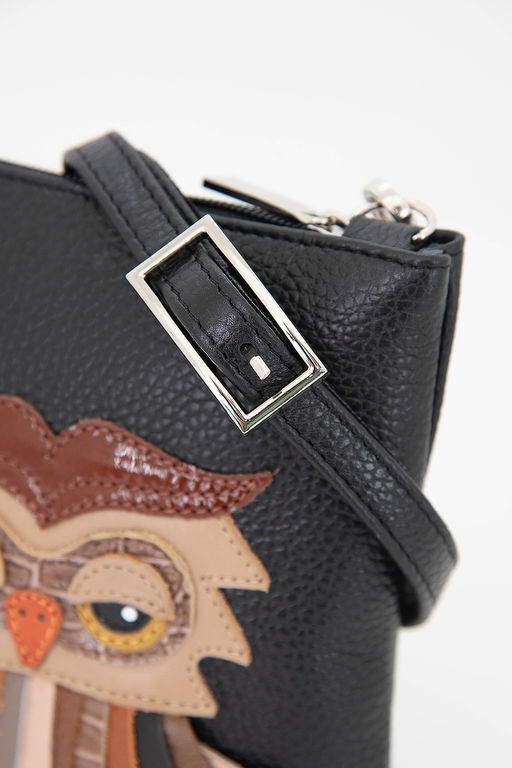 Сумка с аппликацией ДС-310-92 черный - Protege фото 7