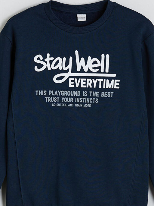 Bisiklet Yaka Erkek ?ocuk Sweatshirt