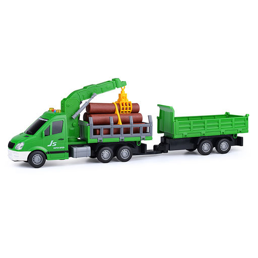 Машина "Лесовоз" на батарейках, в коробке