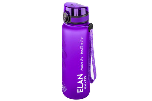 Бутылка для воды 1000 мл 7,8*7,8*28,5 см "Style Matte" с углублениями д/пальцев лаванда