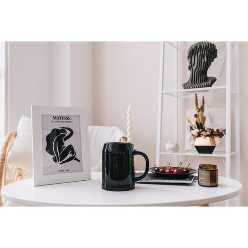 Пивная кружка Доляна, 500 мл, 15×10.3×14 см, керамика, чёрная