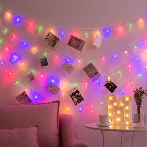Прищепки Цветные 20 LED
