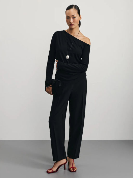 Лонгслив асимметричного кроя / Zarina фото 2