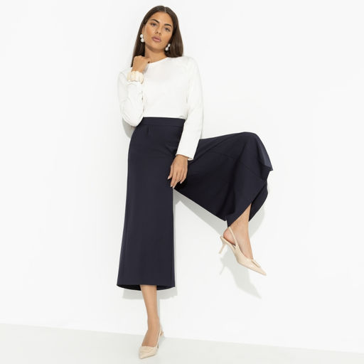 Юбка-шорты с карманами Модная интуиция (синий) - Charutti фото 6