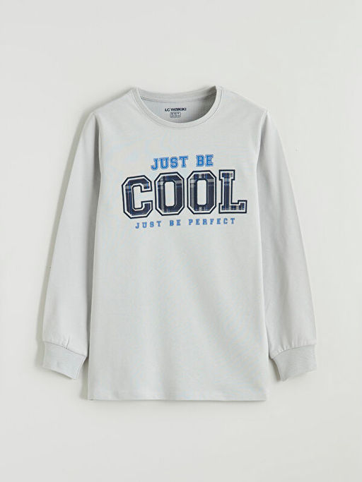 Bisiklet Yaka Bask?l? Erkek ?ocuk Pijama Tak?m