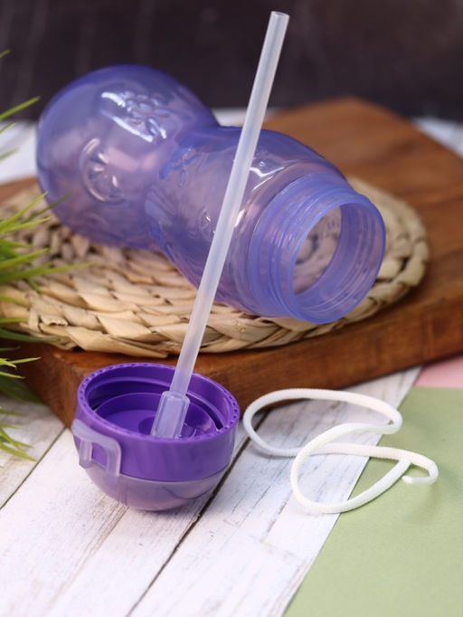 Бутылка "Fruit" с трубочкой, purple (400 ml)