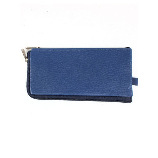 Футляр для ключей Croco-кл-501 (на молнии) натуральная кожа васильковый флотер (105) 265313 фото 2