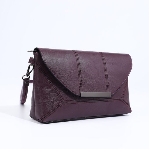 Сумка-клатч на магните, длинный ремень, цвет фиолетовый - Simaland фото 3