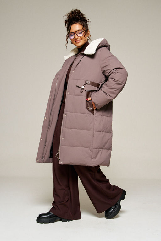 Пальто Beautiful Free 8019 дымчато-лиловый