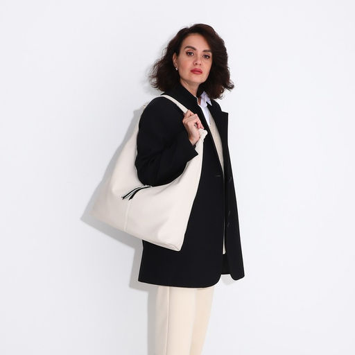 Сумка-хобо на молнии, цвет белый - Simaland фото 6