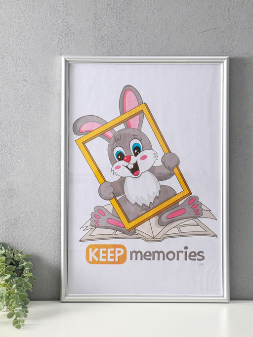 Фоторамка пластик "Пиксель" 40х60 см, серебро(пластиковый экран)