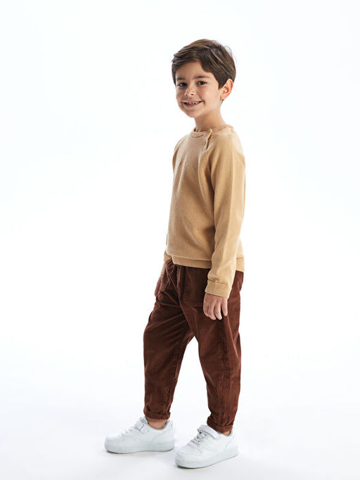 Beli Lastikli Kadife Erkek ?ocuk Pantolon