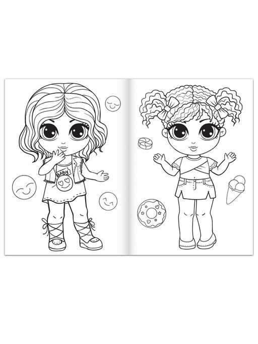 Цена за 3 шт. Раскраска для девочек Каникулы на пляже, 16 стр., формат А4