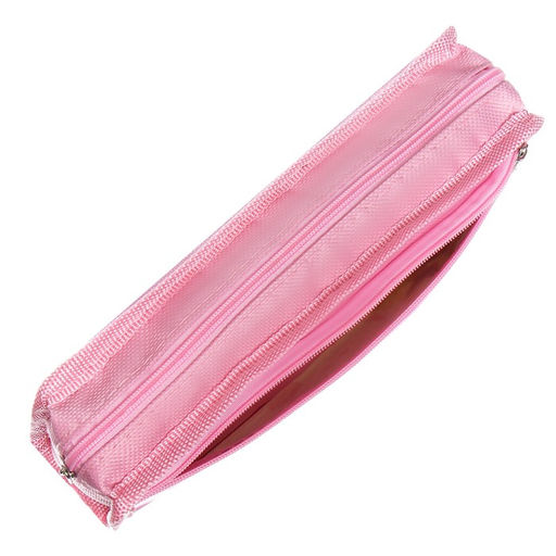 Пенал школьный на молнии Calligrata «Аниме», 2 отделения, розовый