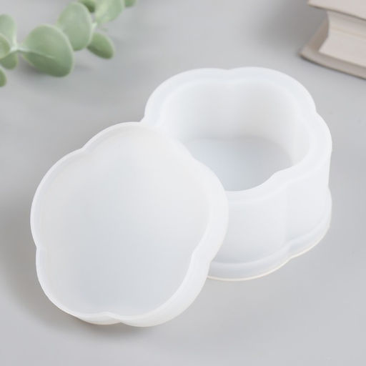 Молд силикононовый «Шкатулка волнистая» с крышкой 8 х 7,4 х 3,8 см