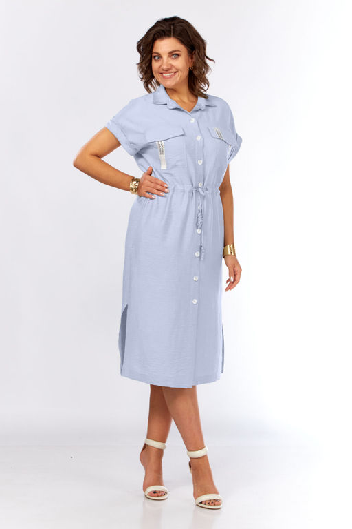 Платье Olga Style С931 голубой  фото 5