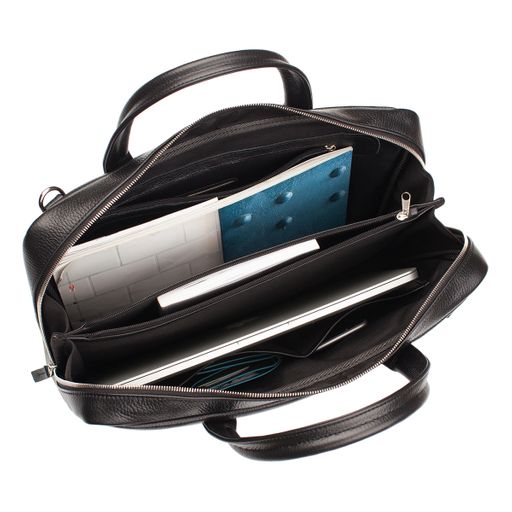 Кожаная деловая сумка для ноутбука Carter Black - Lakestone фото 7