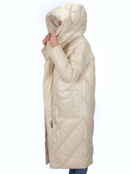 21-381 LT. BEIGE Пальто зимнее женское (200 гр. тинсулейт) - Fashion фото 10