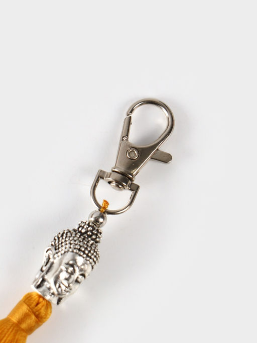 Брелок-кисточка «Будда», 17 см, золотистый, серебристый