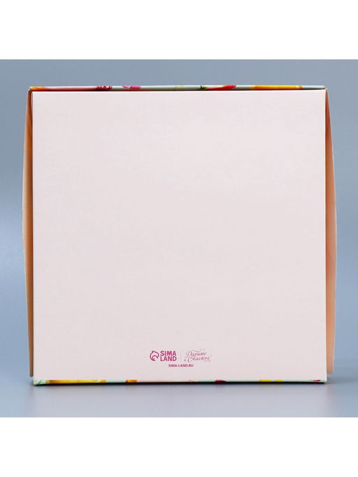 Цена за 5 шт. Коробка складная Present, 20 х 20 х 4 см - Дарите счастье фото 5