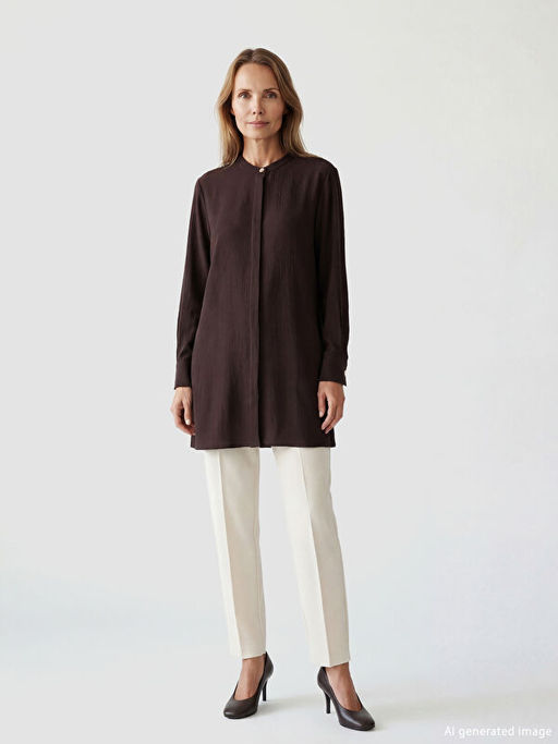 Hakim Yaka Dokulu Kad?n G?mlek Tunik