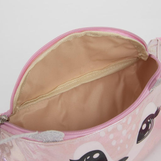 Сумка детская поясная Оленёнок на молнии, цвет розовый - NAZAMOK KIDS фото 5