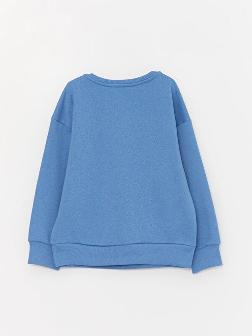 Bisiklet Yaka Bask?l? Uzun Kollu K?z ?ocuk Sweatshirt - Waikiki фото 3
