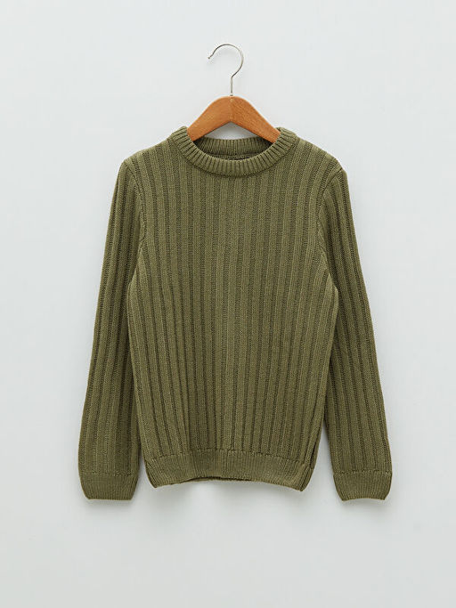 Bisiklet Yaka Basic Uzun Kollu Erkek ?ocuk Triko Kazak - Waikiki фото 2