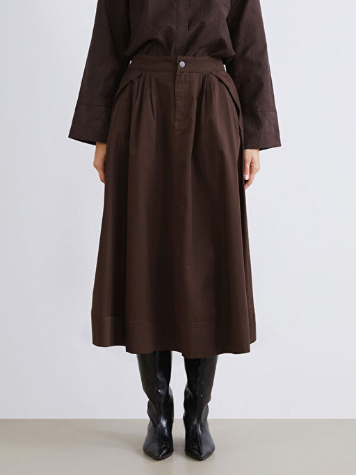 Loose Fit Pileli Klo? Etek