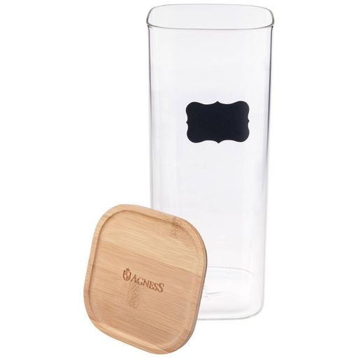 ЕМКОСТЬ ДЛЯ ПИЩЕВЫХ ПРОДУКТОВ AGNESS NATIVE 10.6*10.6*25.7 СМ, 1900 МЛ  фото 3