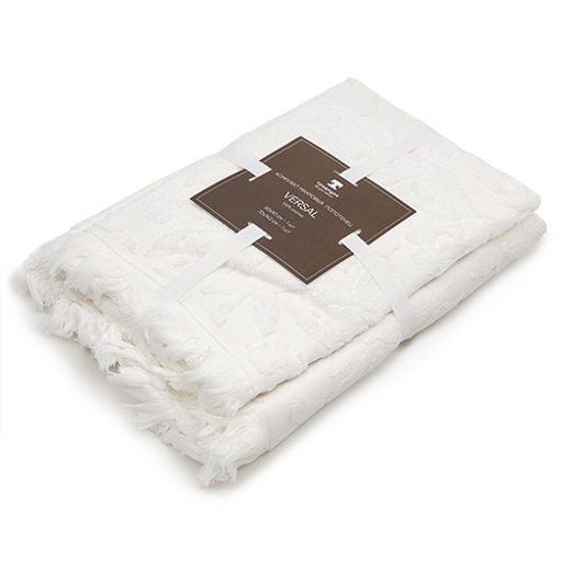 Набор махровых полотенец VERSAL 2 шт. (50х90 - 1 шт., 70х140 - 1шт.), 100% хлопок, 450 гр./кв.м. Сирень - Традиция фото 24