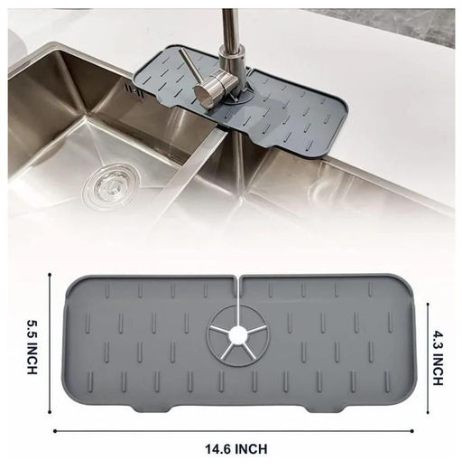 Коврик силиконовый для раковины, цвет черный