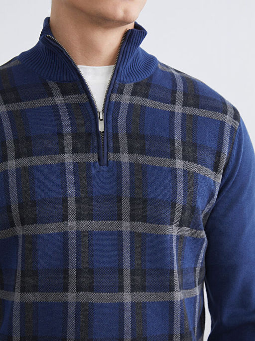 Dik Yaka Erkek Triko Kazak