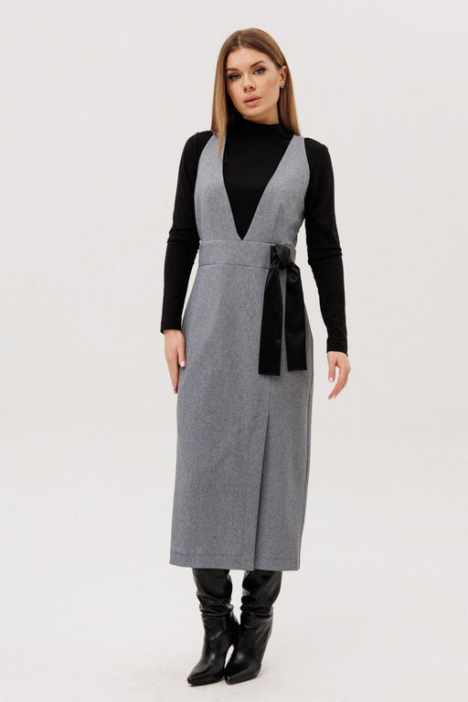 Сарафан AmberA 1132-1 серый  фото 3