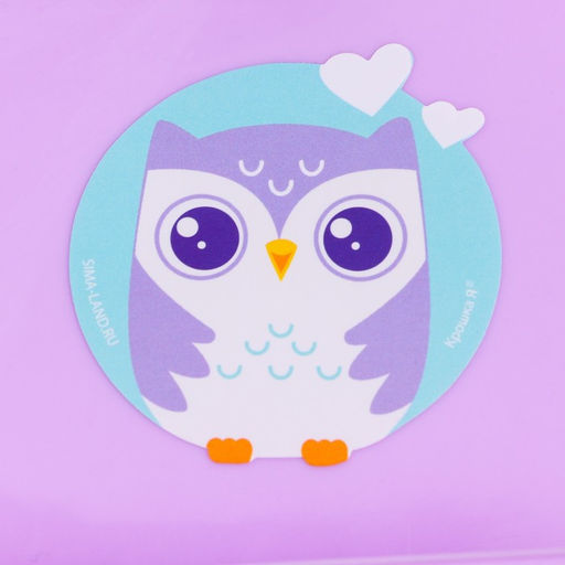 Нагрудник для кормления Мишка пластиковый с карманом, цвет розовый - Крошка я фото 3