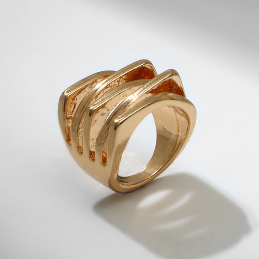 Кольцо металл Тренд движение, цвет золото, размер 16