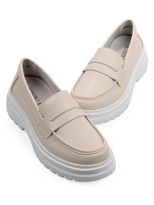 06-YE290-3 BEIGE Туфли женские (натуральная кожа)