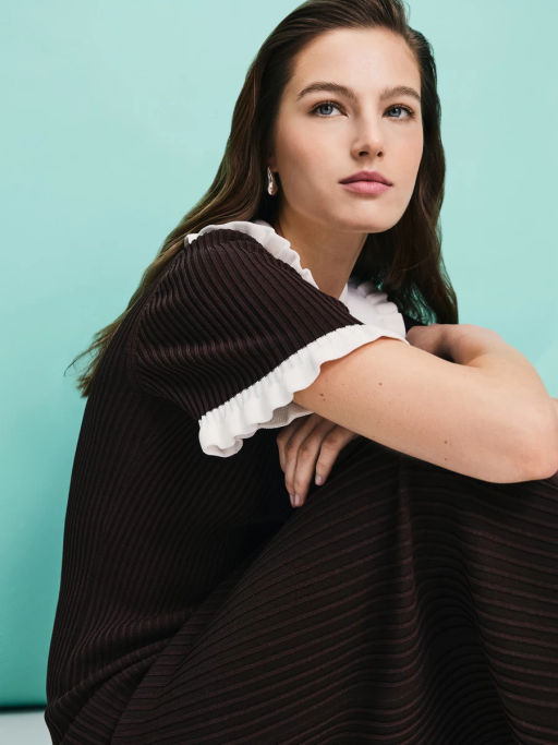 Вязаное платье миди с вискозой в составе / Zarina фото 4