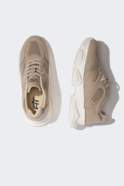 Женские спортивные туфли из искусственной кожи на толстой подошве со шнуровкой - Defacto фото 7